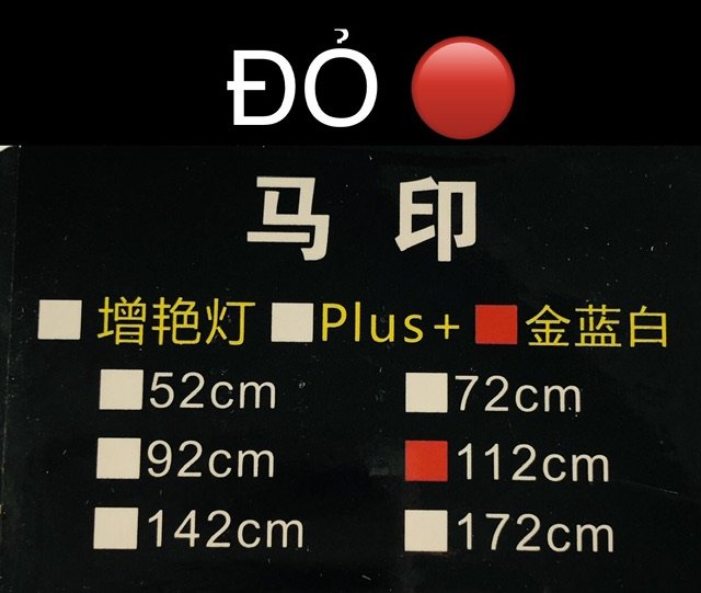 MAYIN Super Colour 112cm - ĐỎ Đèn Led 2 Hàng Bóng