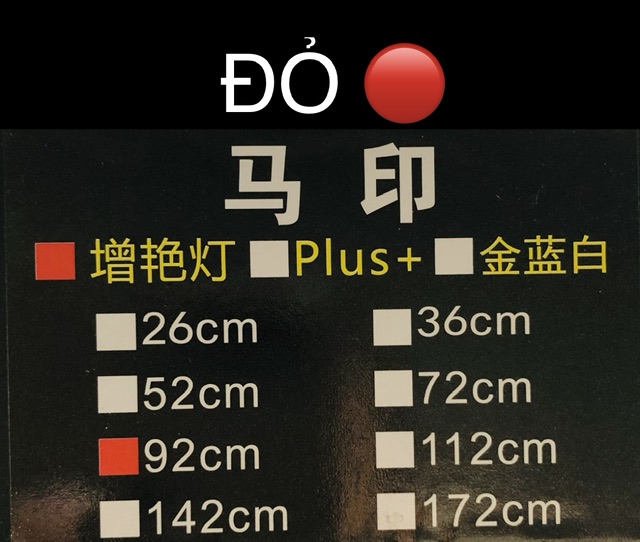 MAYIN Super Colour 92cm - ĐỎ Đèn Led 2 Hàng Bóng