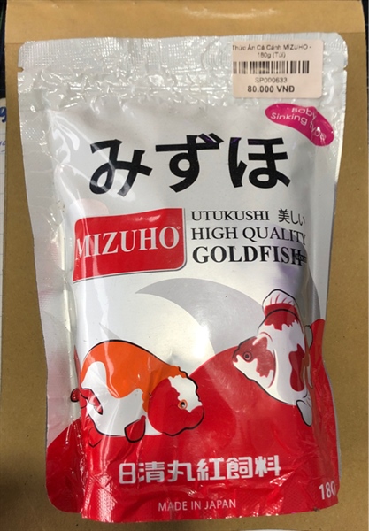 MIZUHO Gold Fish Food (180g) Thức Ăn Cá Cám Chìm Siêu Đạm
