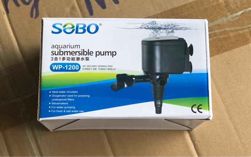 SOBO WP-1200 (20W/1400L) Máy Bơm Chìm Có Thổi Luồng