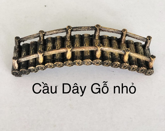 Trang Trí Đồ Gốm - Cầu Dây Gỗ Nhỏ