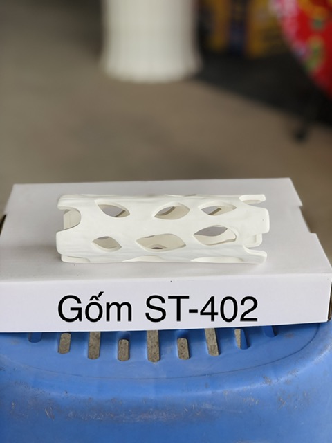 Trang Trí Đồ Gốm ST-402 (Ống Giả Lũa Trắng)