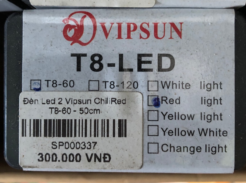 VIPSUN Chilired T8-Led (60cm) Đèn Led 