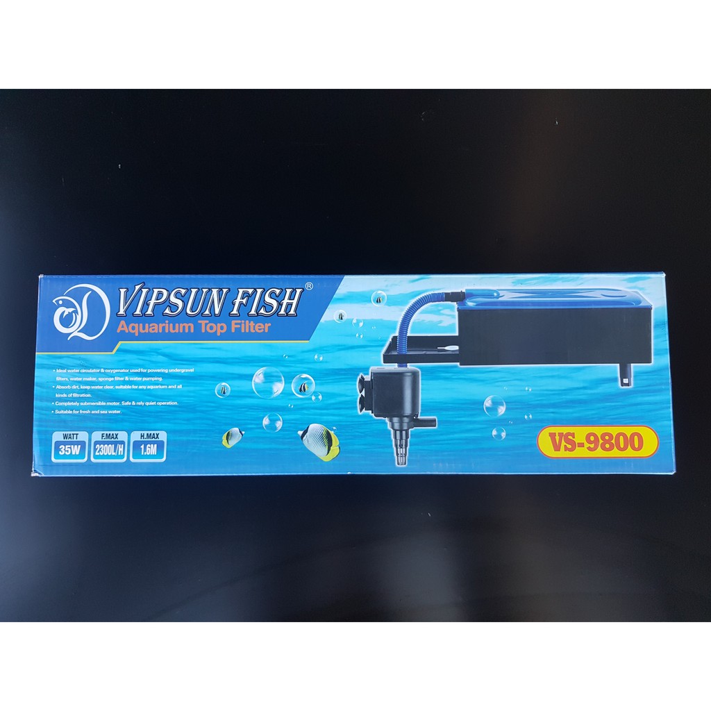 [HCH] VIPSUN VS-9800 (35W) Máy Bơm+Hộp Lọc Máng