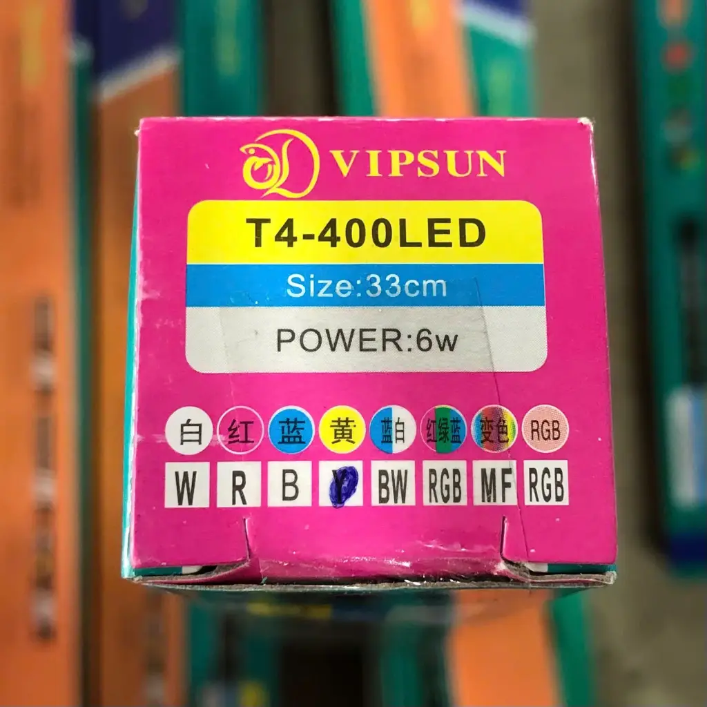VIPSUN T4-400-LED Vàng 33cm 6W Đèn ống