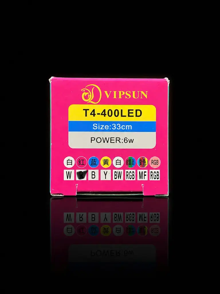 VIPSUN T4-400-LED Hồng 33cm 6W Đèn ống