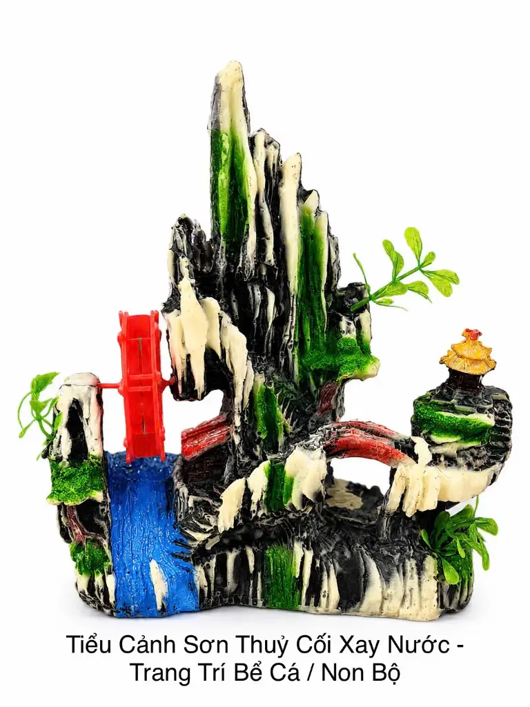 Tiểu Cảnh Sơn Thuỷ Cối Xay Nước Trang Trí Bể Cá/Non Bộ