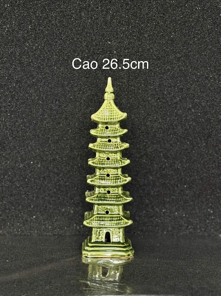 Tháp Vuông Lớn cao 26.5cm - Phụ Kiện Trang Trí Hồ Cá