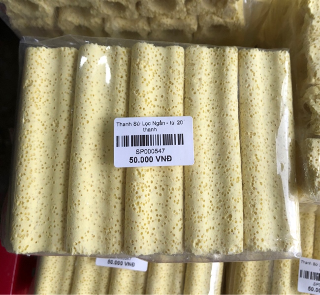 Sứ Thanh Ngắn (Túi/20 Thanh) Vật Liệu Lọc Nước