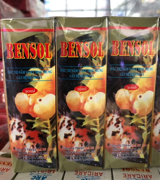 BENSOL (30ml) Thuốc đặt trị nấm và ký sinh trùng gây bệnh cho cá