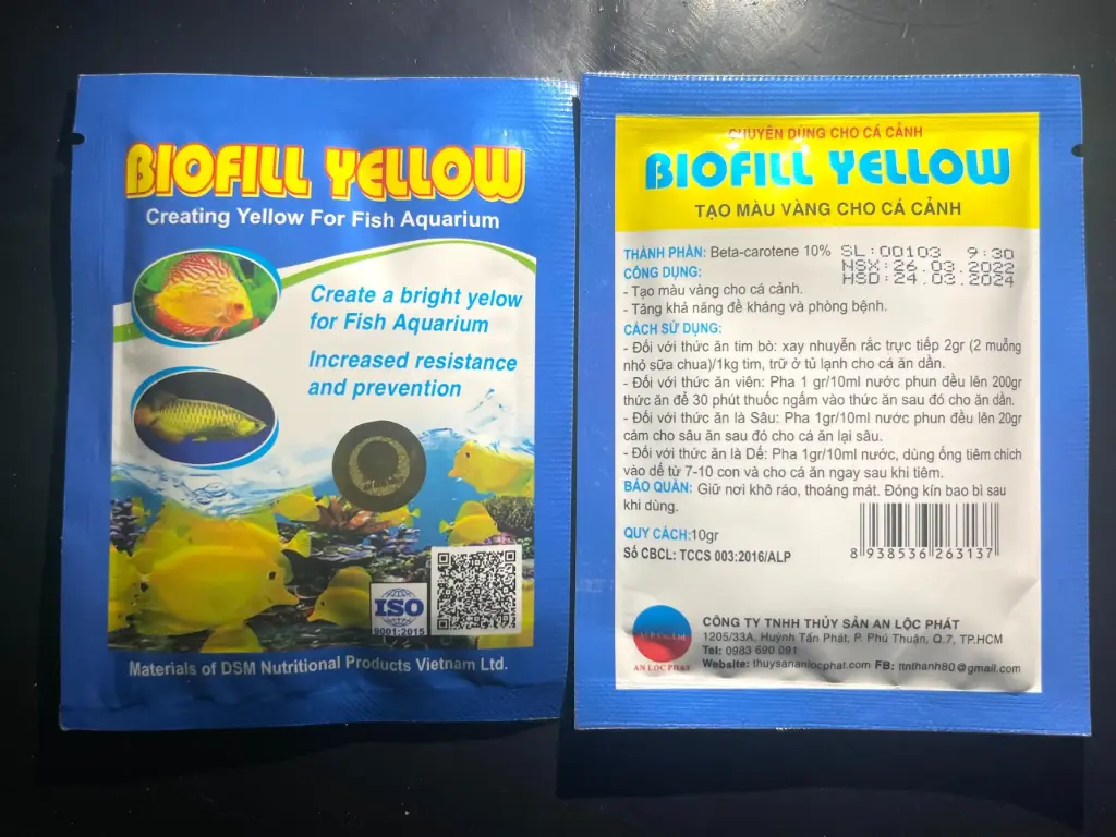 Biofill Yellow(10gr) Bột Kích Màu Vàng