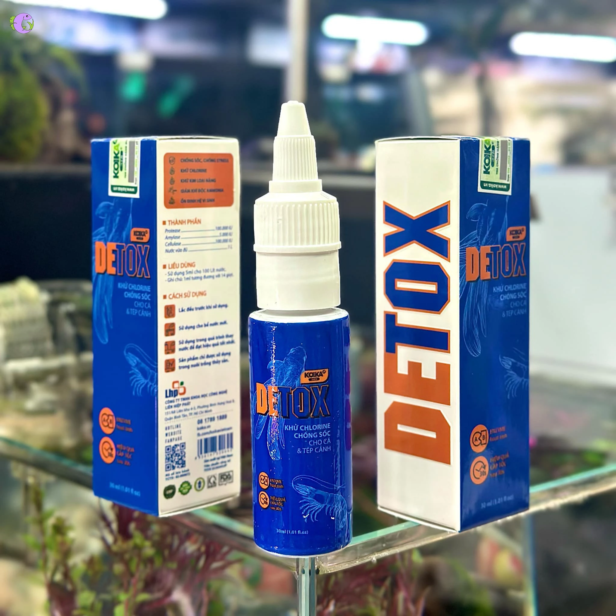 DETOX Koika (30ml) Khử Clo Chống Sốc Cho Cá & Tép Cảnh