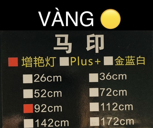 [DEN.00152] MAYIN Super Colour 92cm - VÀNG Đèn Led 2 Hàng Bóng