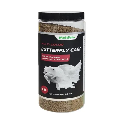 [THAN.00025] Multi Color Butterfly Carp 1.5L (Chìm) Thức ăn dinh dưỡng cao cấp cho cá chép sư tử