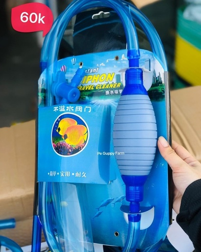 [PGF.PHKI.00326] SIPHON Dụng Cụ Bóp Tay Hút Cặn Bể Cá Có Khóa Cao Cấp