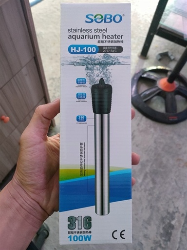 [SUOI.00005.HJ100] SOBO Vỏ HJ-100 (100W) Sưởi Inox