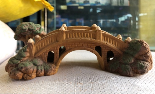 [TRATRI.00216] Trang Trí Hồ Cá - Non Bộ (Cầu Có Cây Lớn)