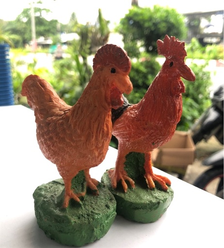 [PGF.TRATRI.00225] Trang Trí Hồ Cá - Non Bộ (Gà Lớn)