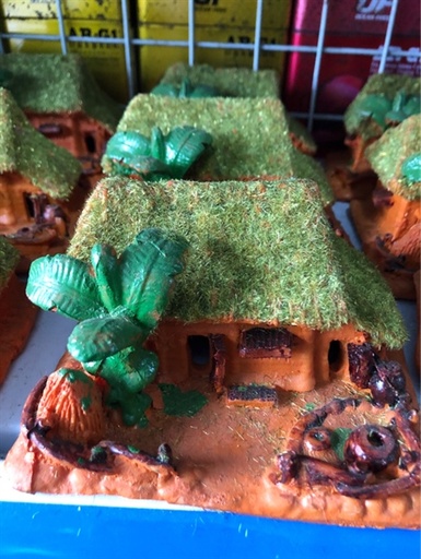 [TRATRI.00229] Trang Trí Hồ Cá - Non Bộ (Nhà Rêu Lớn)