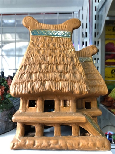 [TRATRI.00234] Trang Trí Hồ Cá - Non Bộ (Nhà Rông Đá Vừa)