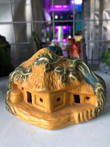 [TRATRI.00236] Trang Trí Hồ Cá - Non Bộ (Nhà Rơm Vàng)