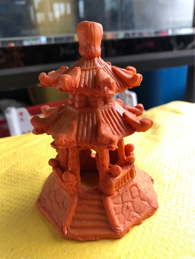 [TRATRI.00257] Trang Trí Hồ Cá - Non Bộ (Đền Tròn + Vuông Lớn)