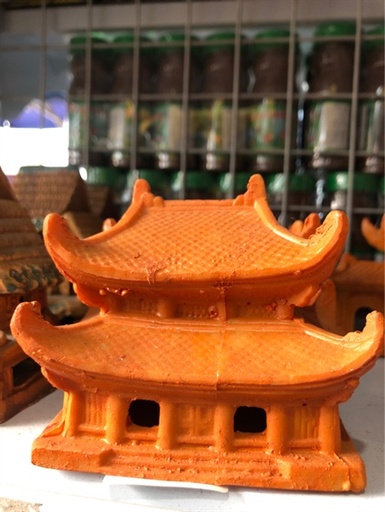[TRATRI.00260] Trang Trí Hồ Cá - Non Bộ (Đền Vuông Nhỏ)
