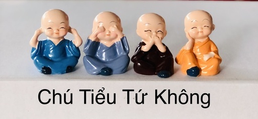 [TRATRI.00388] Trang Trí Đồ Gốm - Chú Tiểu Tứ Không (1 chú)