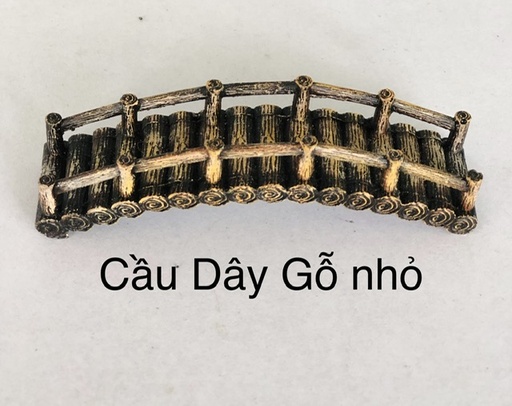 [TRATRI.00390] Trang Trí Đồ Gốm - Cầu Dây Gỗ Nhỏ