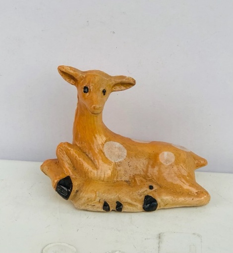 [TRATRI.00308] Trang Trí Đồ Gốm - Hươu Nằm S2