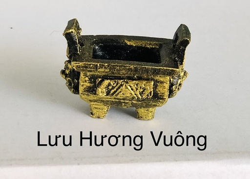 [TRATRI.00393] Trang Trí Đồ Gốm - Lưu Hương Vuông