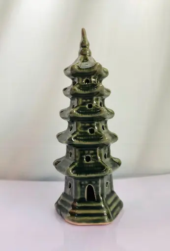 [TRATRI.00343] Trang Trí Đồ Gốm - Tháp Tròn Nhỏ