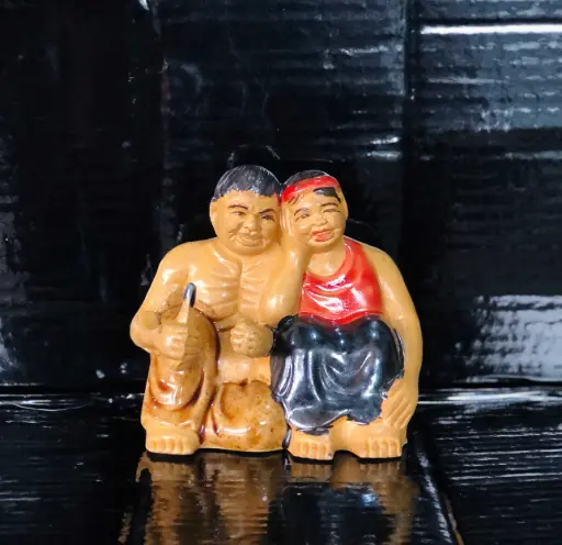 [TRATRI.00439] Trang Trí Đồ Gốm Men - Chí Phèo Thị Nở