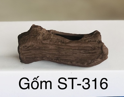 [TRATRI.00375] Trang Trí Đồ Gốm ST-316 (Ống Thân Cây)
