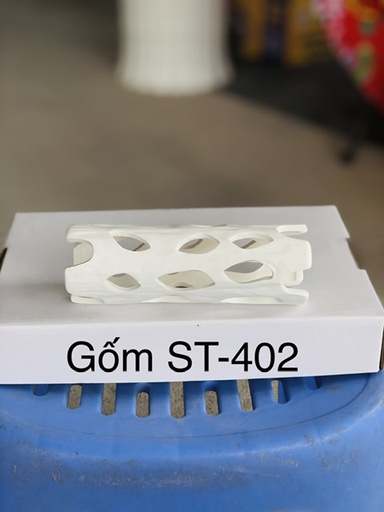 [TRATRI.00377] Trang Trí Đồ Gốm ST-402 (Ống Giả Lũa Trắng)