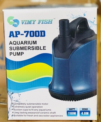 [M.BOM.00082.AP700D] VIMY FISH AP-700D (110W/5500L) Máy Bơm Hút Đáy 