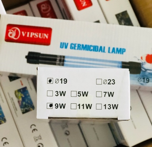 [DEN.00136] VIPSUN UV-KT09 UV-9W (20.5cm) Đèn UV Diệt Rêu Hại-Vi Khuẩn