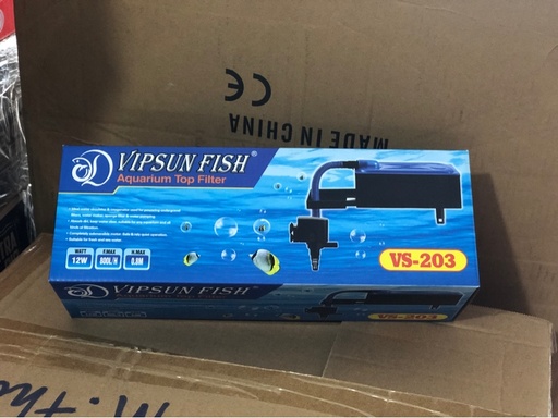 [BOM.00063] VIPSUN VS-203 (12W) Máy Bơm+Hộp Lọc Máng