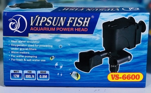 [BOM.00059] VIPSUN VS-6600 (12W/800L) Máy Bơm Có Thổi Luồng