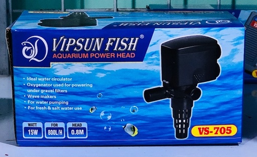[PGF.M.BOM.00060] VIPSUN VS-705 (15W/800L) Máy Bơm Có Thổi Luồng