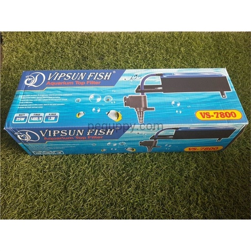 [M.BOM.00067] VIPSUN VS-7800 (25W) Máy Bơm+Hộp Lọc Máng