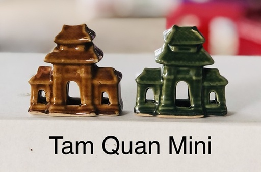 [TRATRI.00398] Trang Trí Đồ Gốm - Tam Quan Mini