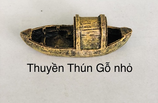 [TRATRI.00401] Đồ Gốm - Thuyền Thún Gỗ Nhỏ 