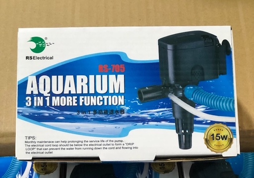 [PGF.M.BOM.00078] RS-705 Aquarium (15W) Máy Bơm Chìm Có Thổi Luồng