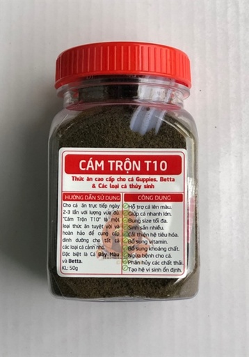 [PGF.THAN.00135] T10 (50g/hủ) Thức Ăn Cá Cám Trộn