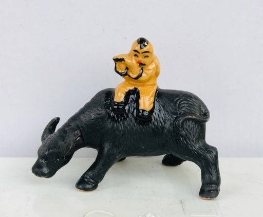 [PGF.TRATRI.00282] Trang Trí Đồ Gốm - Bé Cưỡi Trâu (lớn)