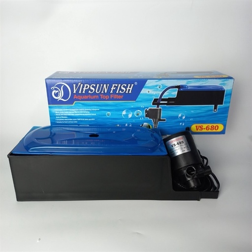 [PGF.M.BOM.00066] Vipsun VS-680 (25W) Máy Bơm+Hộp Lọc Máng