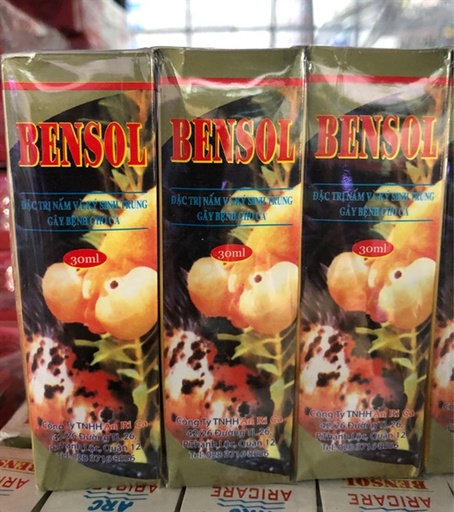 [THUOC.00074] BENSOL (30ml) Thuốc đặt trị nấm và ký sinh trùng gây bệnh cho cá