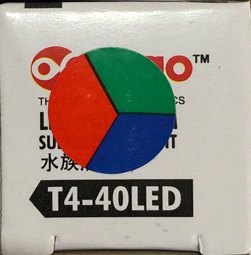 [PGF.DEN.00055] CAIBAO T4-40LED (3 Màu) Đen Ống 38.5cm/6w