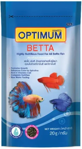 [THAN.00074] Cám Optimum Betta (Xanh-20g)